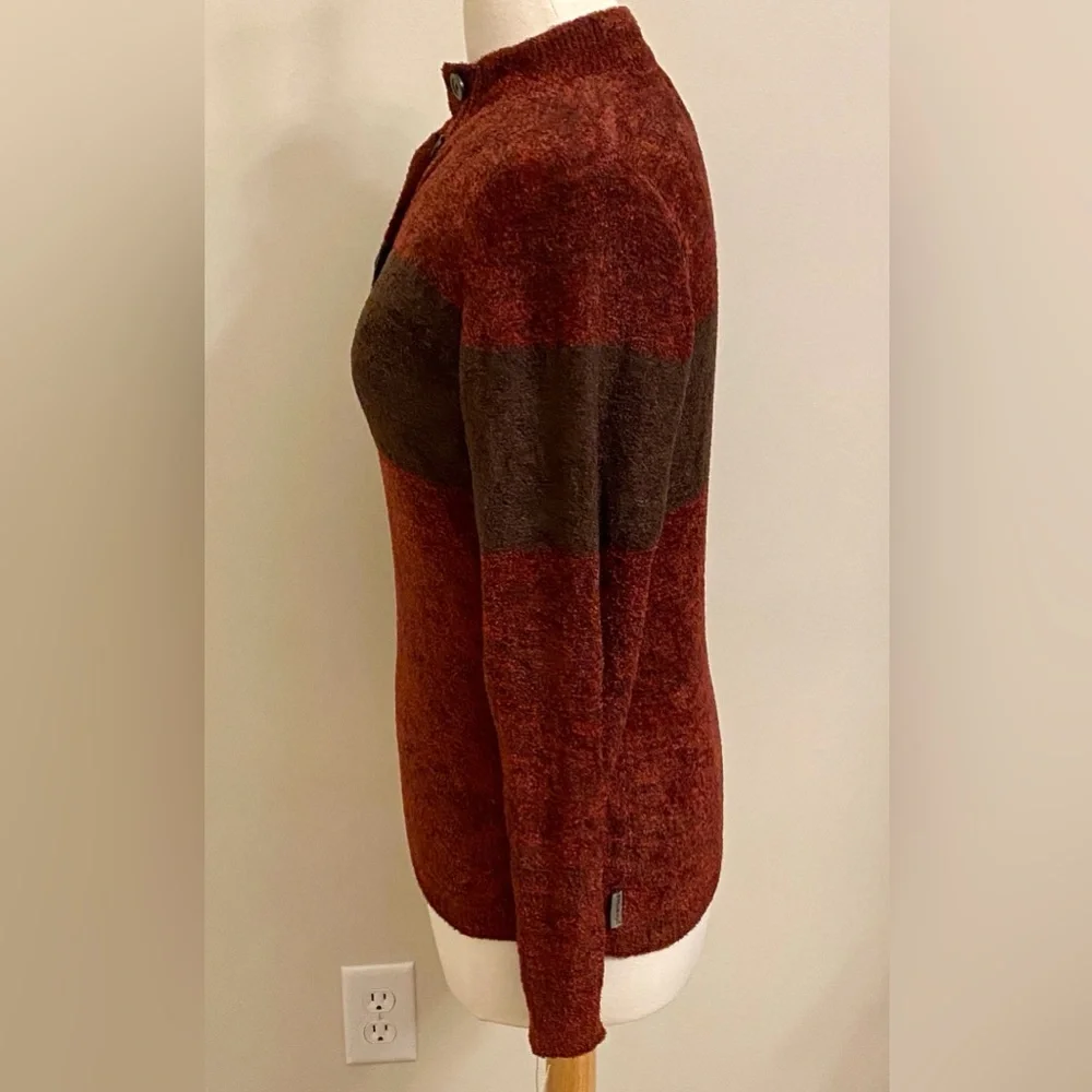 Woolrich Women’s StillCreek Red Brown Mock Neck Long Sleeve Casual Sweater SZ M